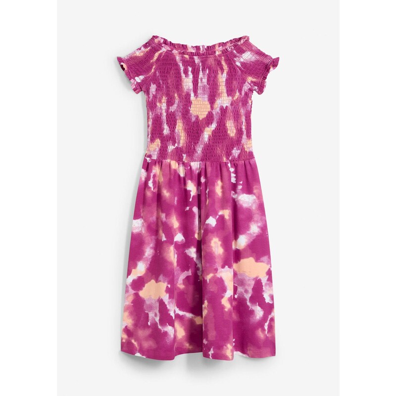 bonprix Džersejové šaty z elastického bavlneného mixu, farba fialová 64727948