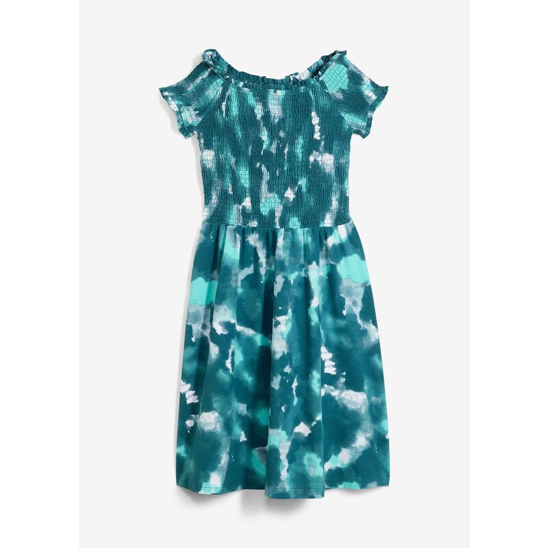 bonprix Džersejové šaty z elastického bavlneného mixu, farba biela 64727949