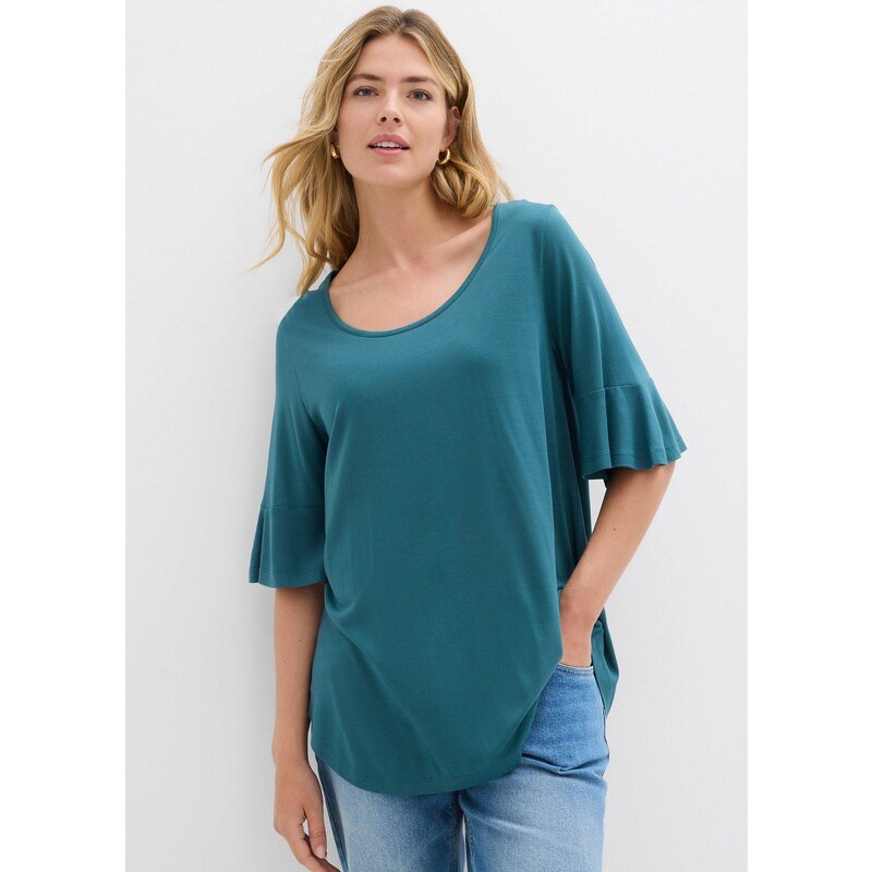 bonprix Tričko z jemnej viskózy, farba modrá 64727863