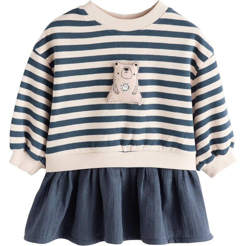 Next Šaty námornícka modrá / biela ako vlna 65656705