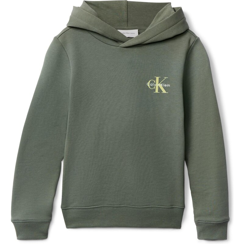 Calvin Klein Jeans Mikina svetlozelená / tmavozelená / biela 64766034