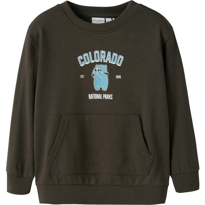 NAME IT Mikina NMMVODER svetlomodrá / tmavohnedá / biela 64927358