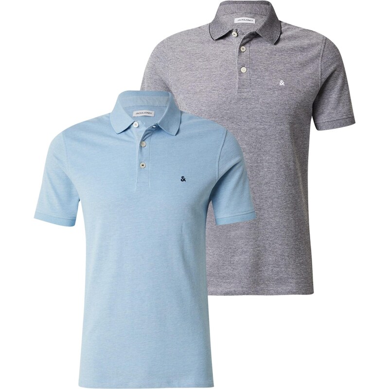 JACK & JONES Tričko JJEPAULOS svetlomodrá / sivá melírovaná 64732104