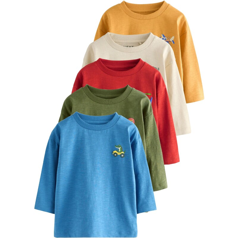 Next Tričko modrá / žltá / zelená / červená / biela 65881251