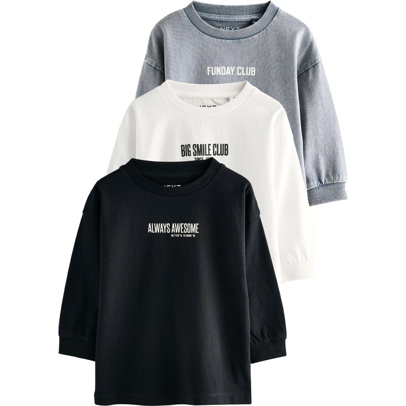 Next Tričko sivá / čierna / biela 65881680