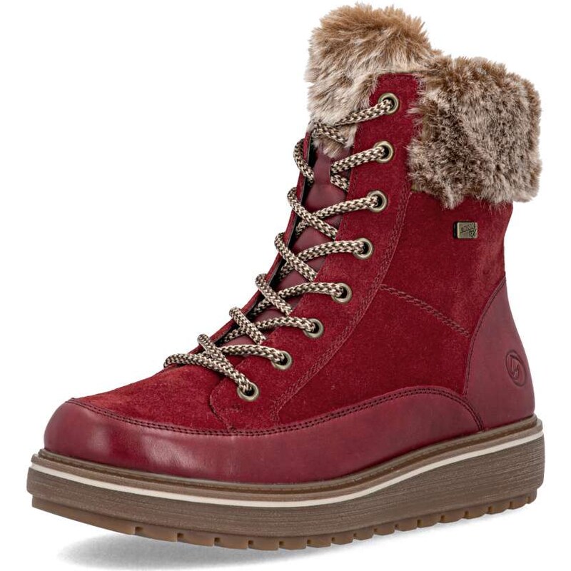 RIEKER Dámska členková obuv REMONTE D0U78-35 červená W5 64730477
