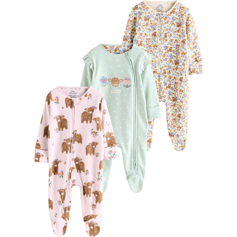 Next Pyžamo béžová / hnedá / mätová / staroružová 65882052