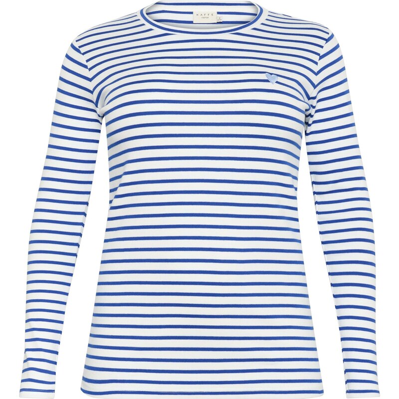 KAFFE CURVE Tričko KCLia tmavomodrá / biela 65879917