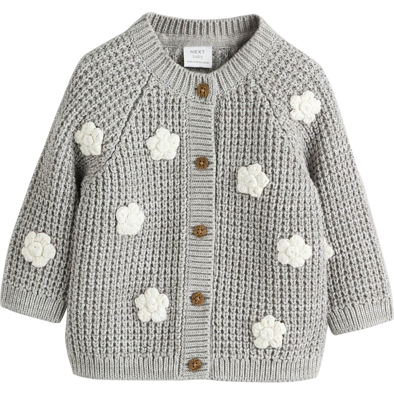 Next Kardigán sivá / biela 65880250