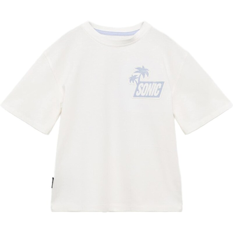 MANGO KIDS Tričko SONICFAS svetlomodrá / šedobiela 65656084