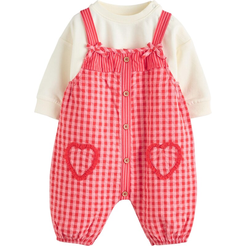 Next Set ružová / červená / šedobiela 65883334