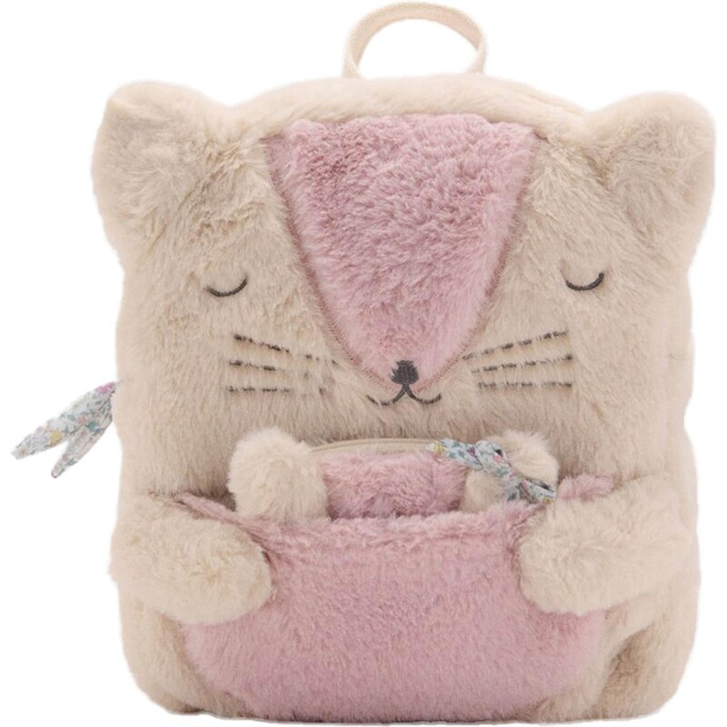 MANGO KIDS Batoh LOVELY béžová / antracitová / ružová 65310848