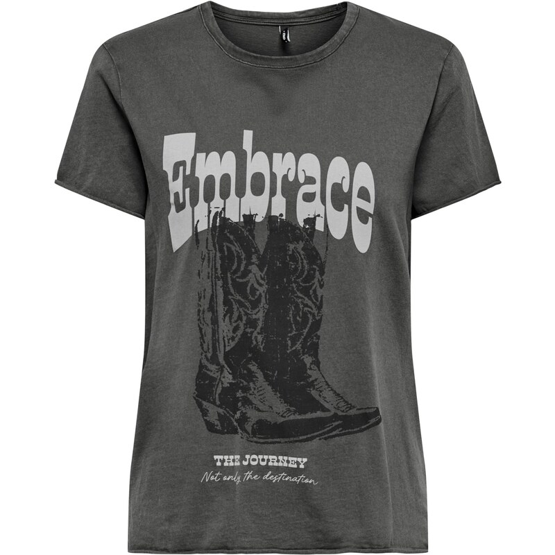 ONLY Tričko ONLLUCY svetlosivá / tmavosivá / čierna 65885459