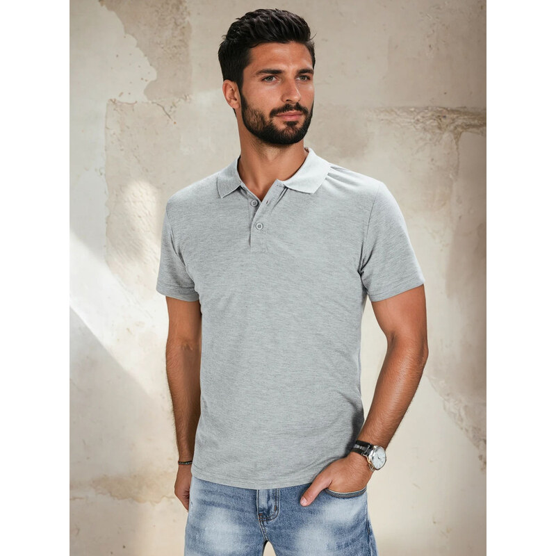 Pánske polo tričko tmavo šedé Dstreet PX0509 65504407