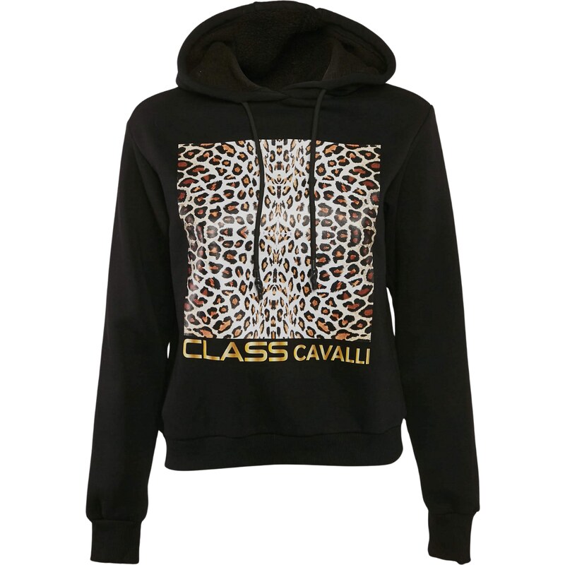 CAVALLI CLASS Leopard Black mikina 64741446