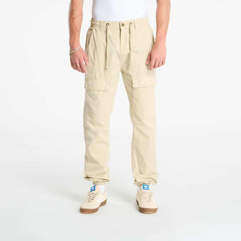 Kalhoty Urban Classics Front Pocket Cargo Jogging Pants Beige M 54993666