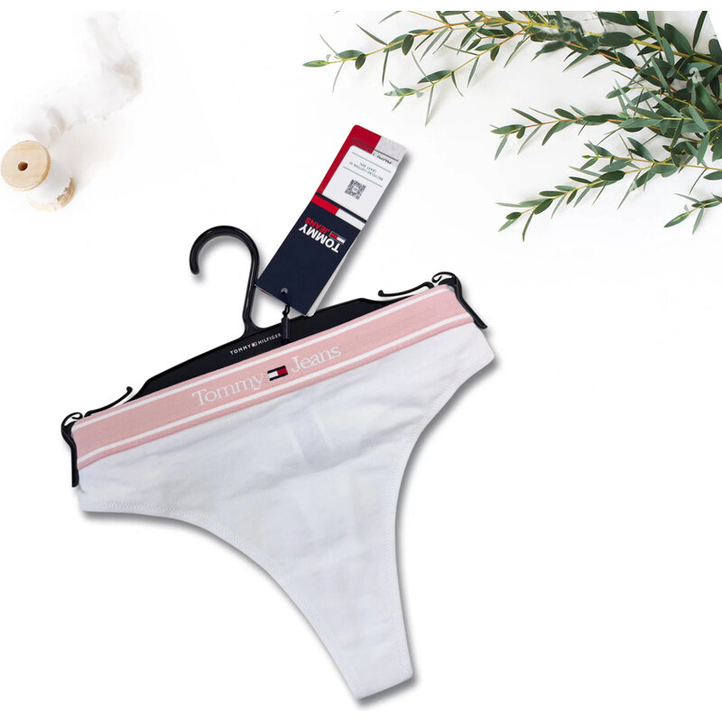 Dámske tangá UW0UW04199-YBR bielo-ružové - Tommy Hilfiger 64743138
