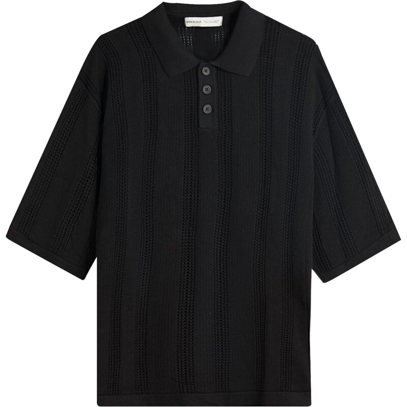 Bershka Tričko čierna 65884896