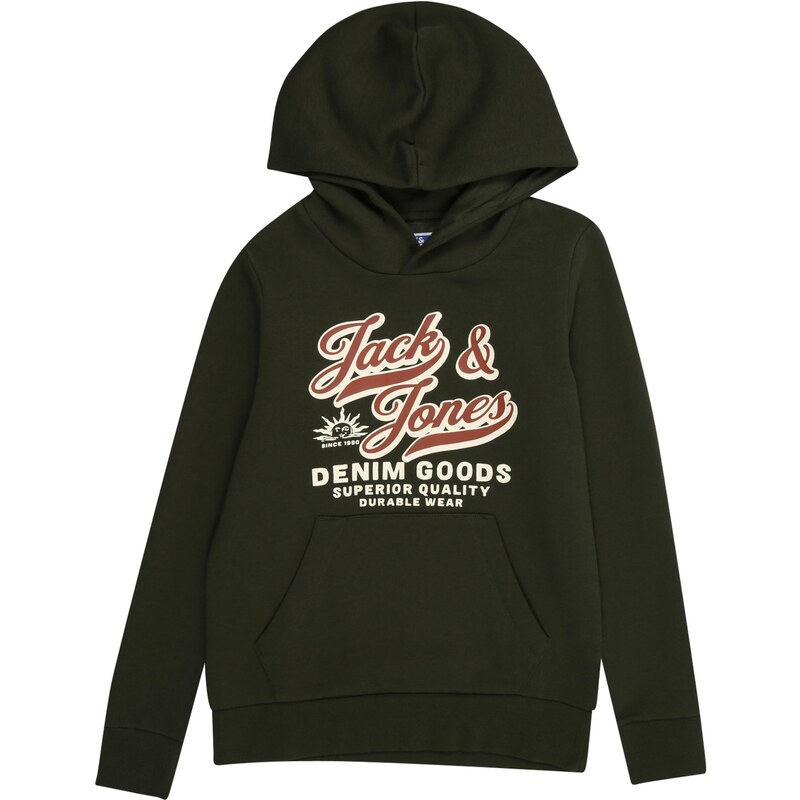 Jack & Jones Junior Mikina nebielená / hrdzavohnedá / tmavozelená 64746880