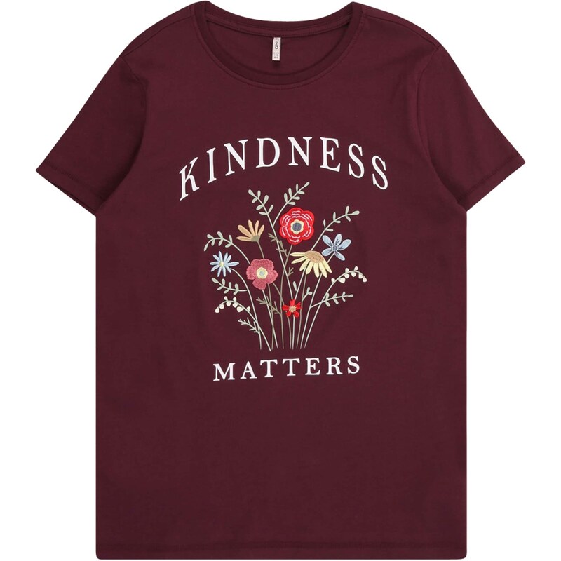 ONLY GIRLS Tričko KOGEMMA olivová / cyklaménová / krvavo červená / 65885578