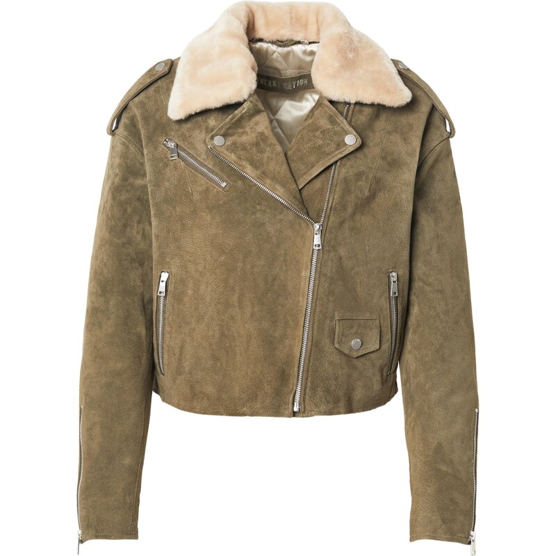 FREAKY NATION Prechodná bunda Maivi krémová / olivová 64883036