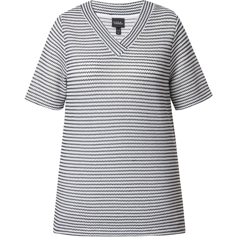 Ulla Popken Mikina čierna / biela 64746694