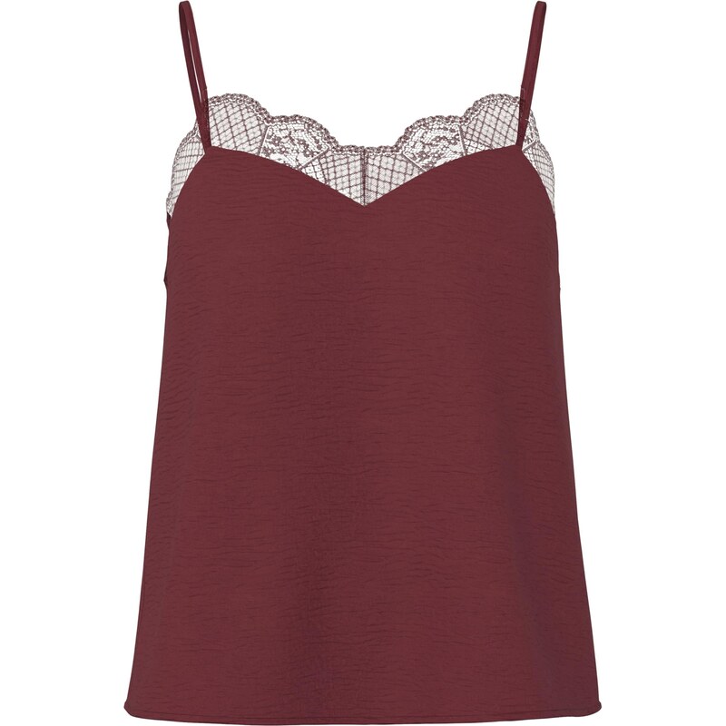 PIECES Top PCTIFFANY vínovo červená 65885550