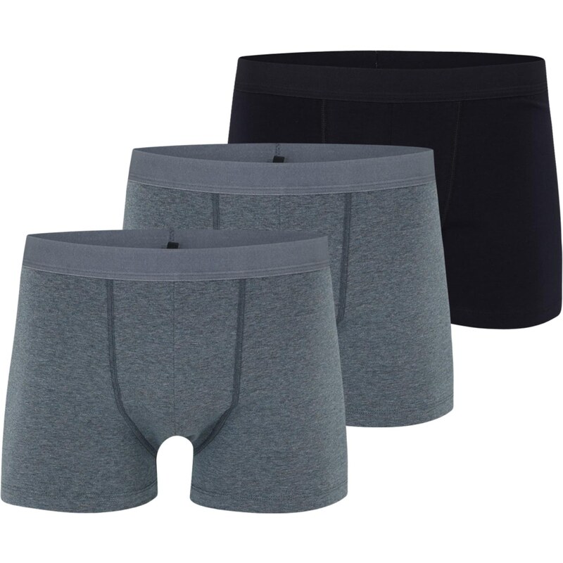 ABOUT YOU Boxerky Mario modrá melírovaná / čierna 65146444