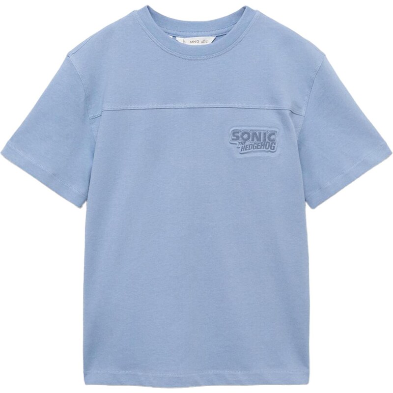 MANGO KIDS Tričko SONICFRA svetlomodrá / svetlosivá / biela 65656096