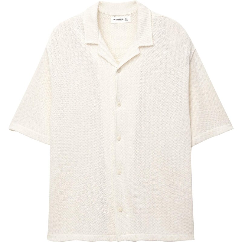 Pull&Bear Košeľa biela ako vlna 65885551