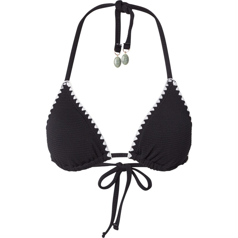 Hunkemöller Bikinový top Kenya čierna / biela 65885616