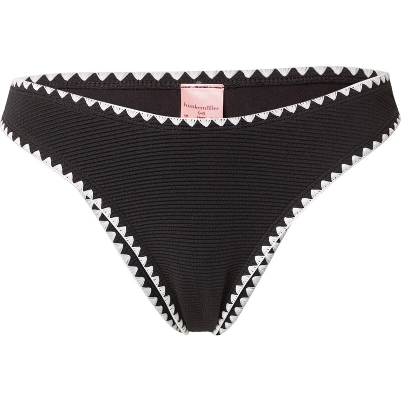 Hunkemöller Bikinové nohavičky Kenya čierna / biela 66008551