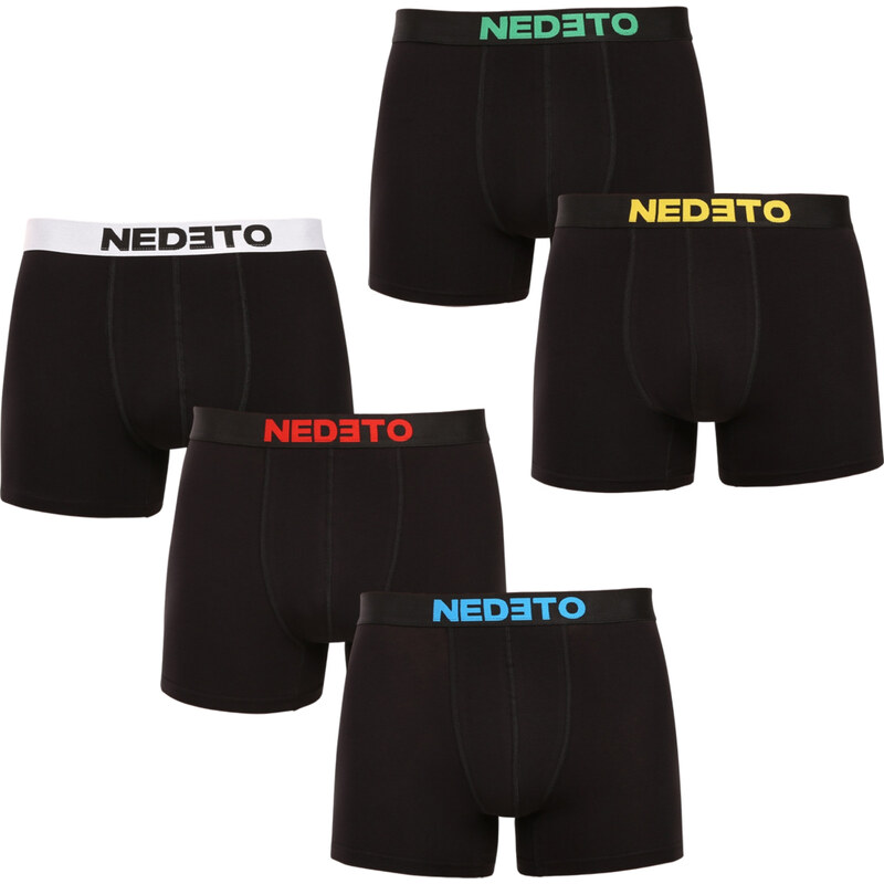 5PACK pánske boxerky Nedeto čierne (5NBC2) 64756668