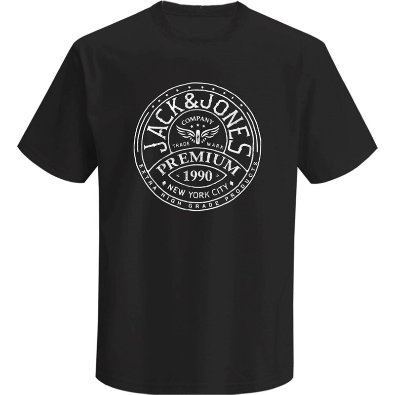 Jack & Jones Premium Tričko JPRBLUZACK čierna / biela 64757860