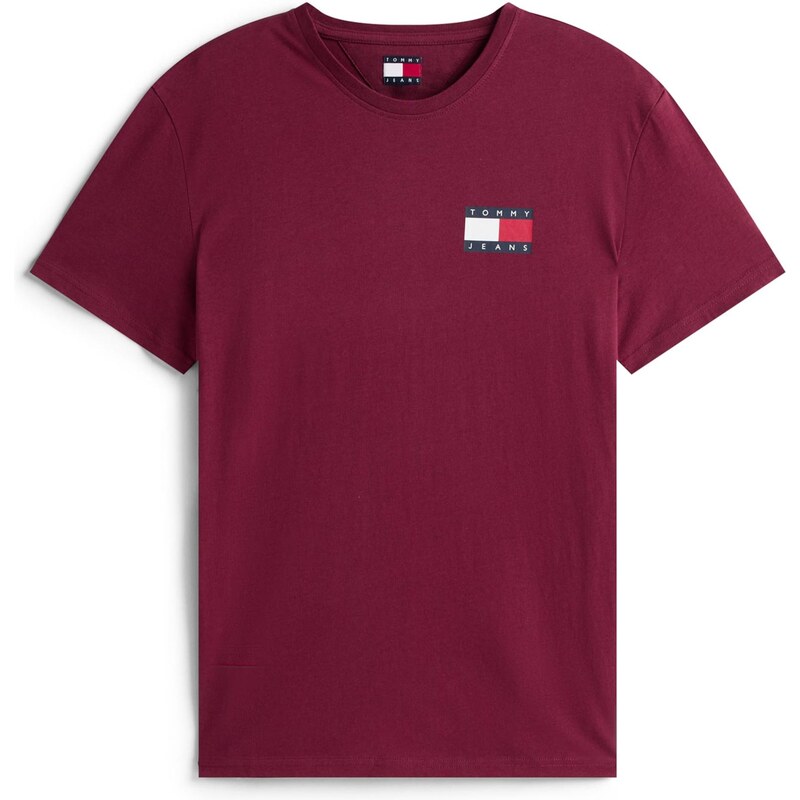 Tommy Jeans Tričko ESSENTIAL tmavočervená 64757933