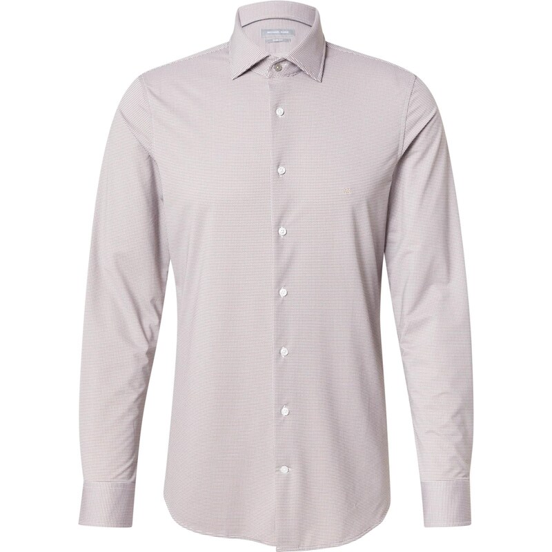 Michael Kors Košeľa DOBBY svetlohnedá / biela 64758099