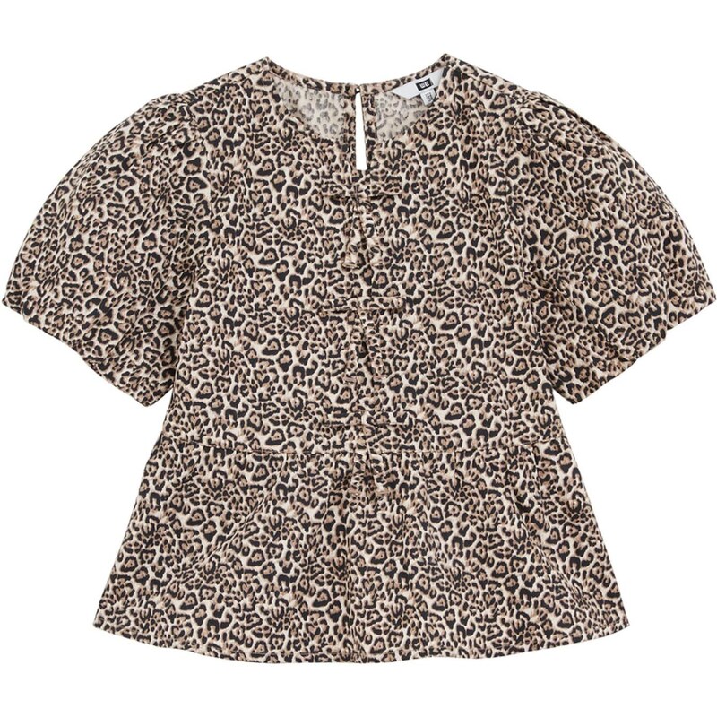 WE Fashion Blúzka béžová melírovaná / svetlohnedá 65882847