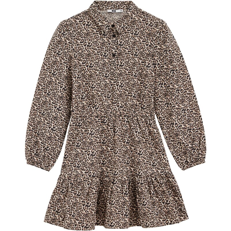 WE Fashion Šaty hnedá / svetlohnedá / čierna 65882890