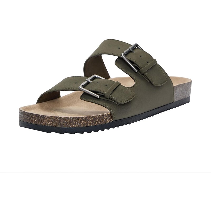 Pull&Bear Šľapky kaki 64818580