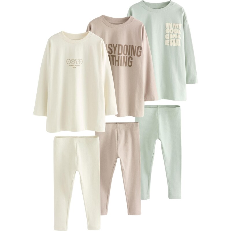 Next Pyžamo farba ťavej srsti / mätová / biela ako vlna 65884821