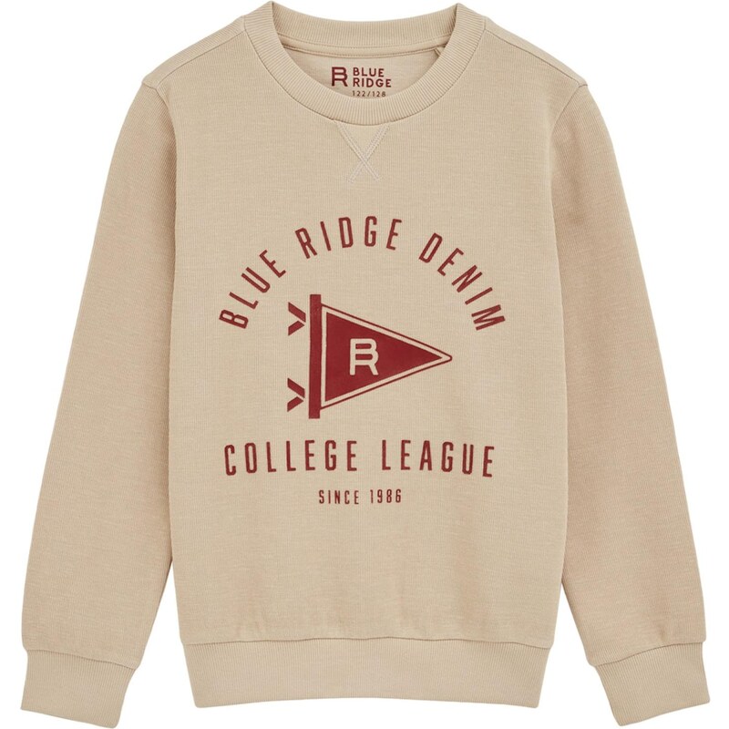 WE Fashion Tričko béžová / tmavočervená 65883025