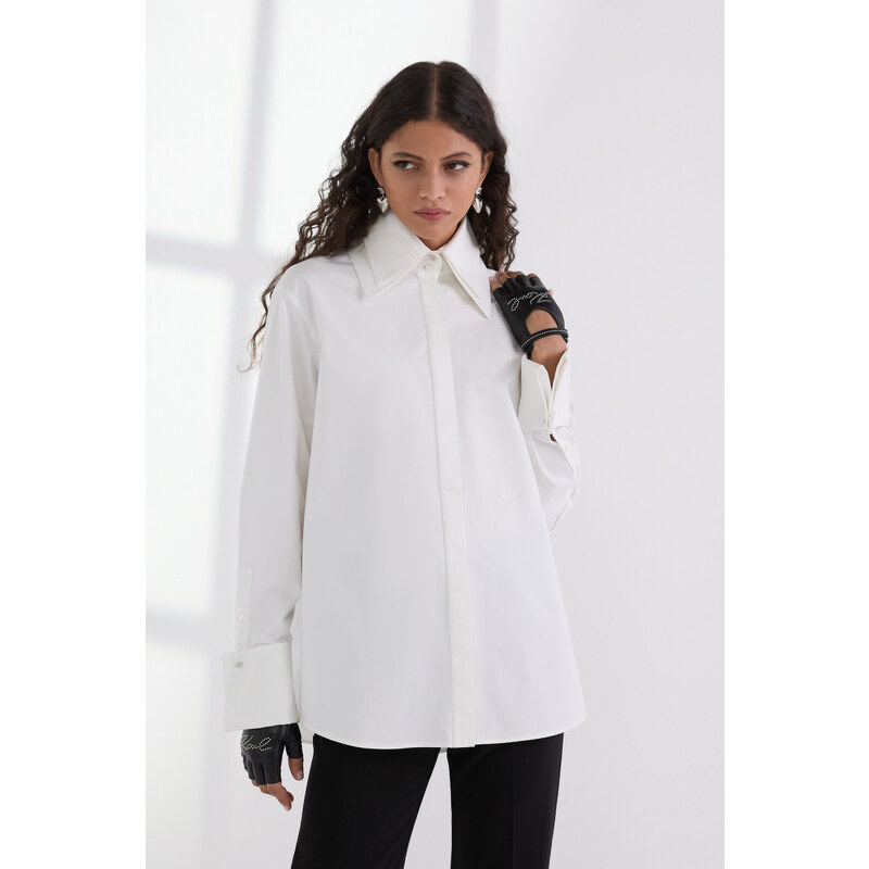 KOŠEĽA KARL LAGERFELD DOUBLE COLLAR POPLIN SHIRT 64780778