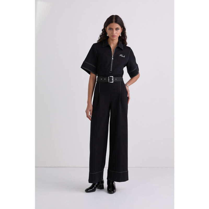 OVERAL KARL LAGERFELD CONTRAST STITCH JUMPSUIT 64780792