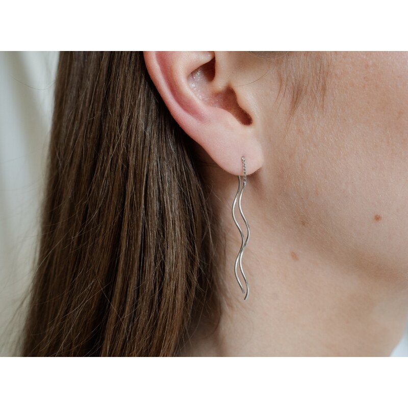 Olivie Strieborné prevliekacie náušnice 8269 48914797