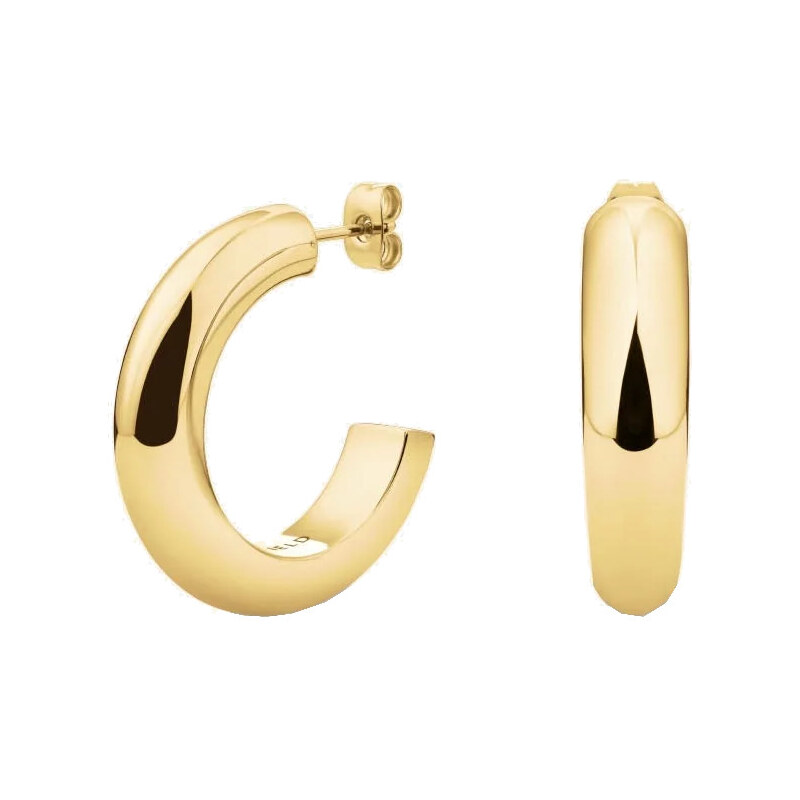 Rosefield Výrazné pozlátené kruhy z ocele Daily Solid JEDSG-J803 66586758