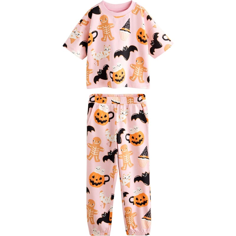 Next Pyžamo oranžová / ružová / čierna / biela 65883349