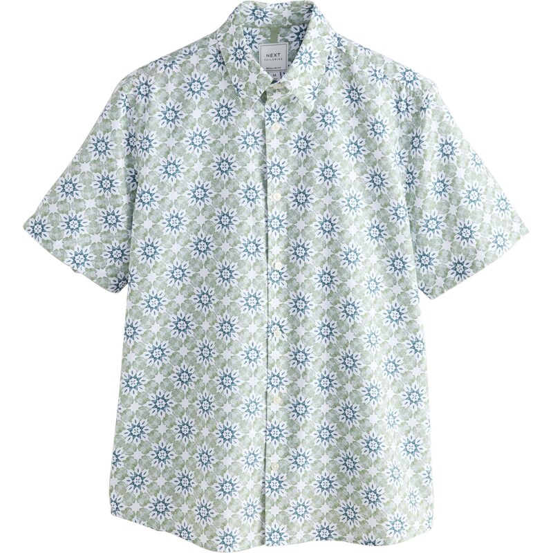 Next Košeľa petrolejová / pastelovo zelená / biela 64883018