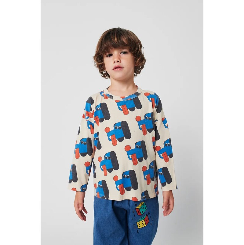 Detské bavlnené tričko s dlhým rukávom Bobo Choses Doggy Mate 64802710