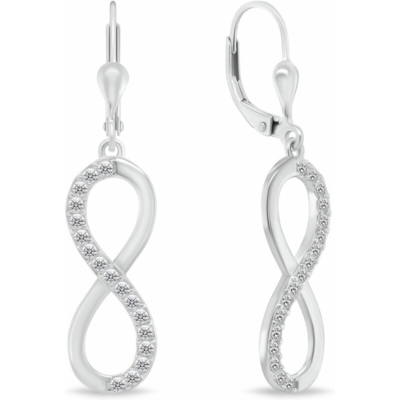 Brilio Silver Módne strieborné náušnice Nekonečno EA272W 66587445