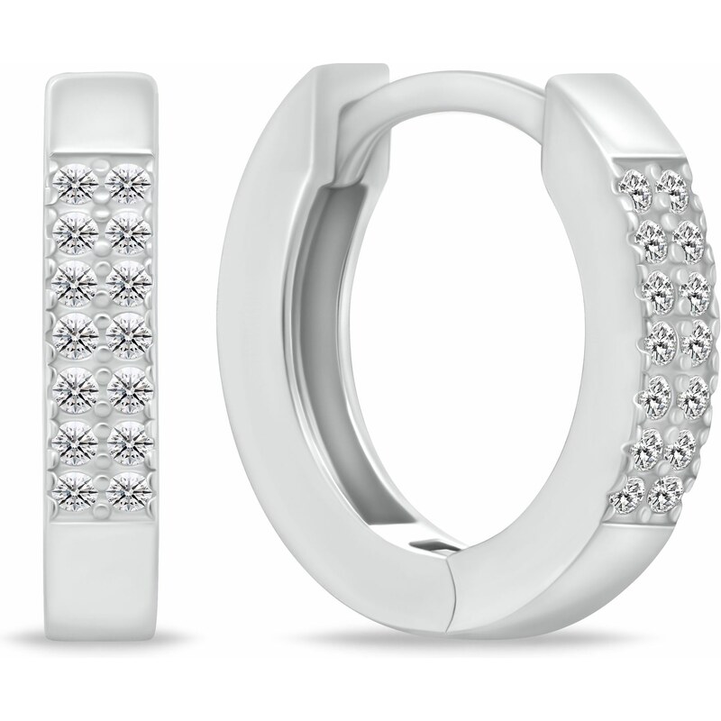 Brilio Silver Nadčasové kruhové náušnice zo striebra EA342W 66579592